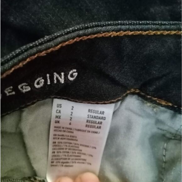 🤠American Eagle Jeggings Cut Off Shorts Size 2 Super Super Stretch - Picture 5 of 7